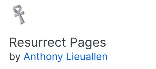 Resurrect Pages by Anthony Lieuallen